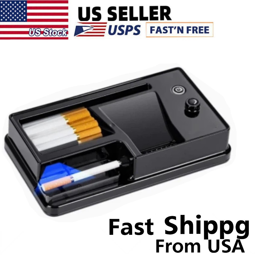 Electric Cigarette Rolling Machine, Black Tobacco Injector Machine can Grind