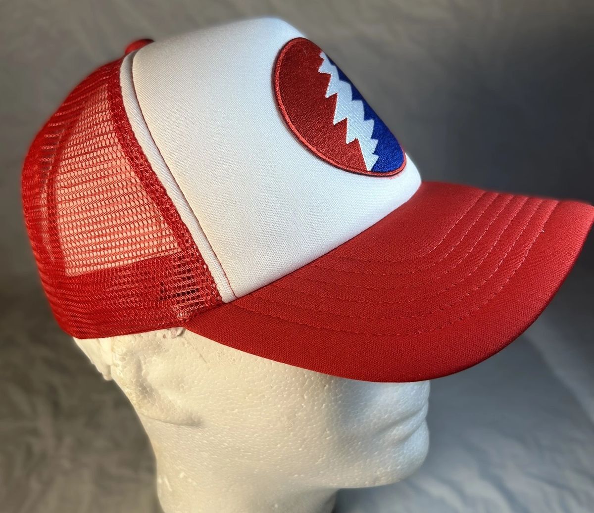 Grateful Dead "Justa Bolt" Foam Trucker - Red/White