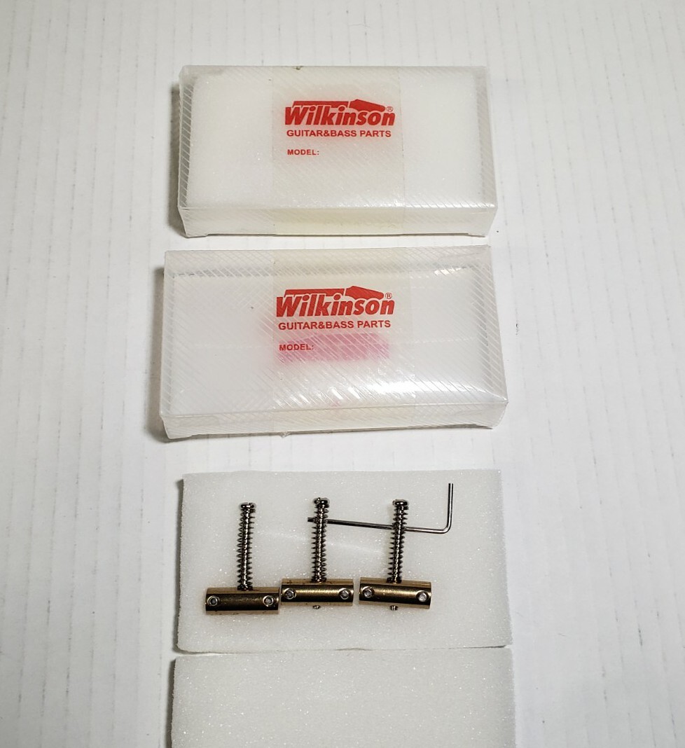 2 Pks Of 3ct Ea. Wilkinson Telecaster Brass Bridge 10.8mm 6 Ct Total NEW