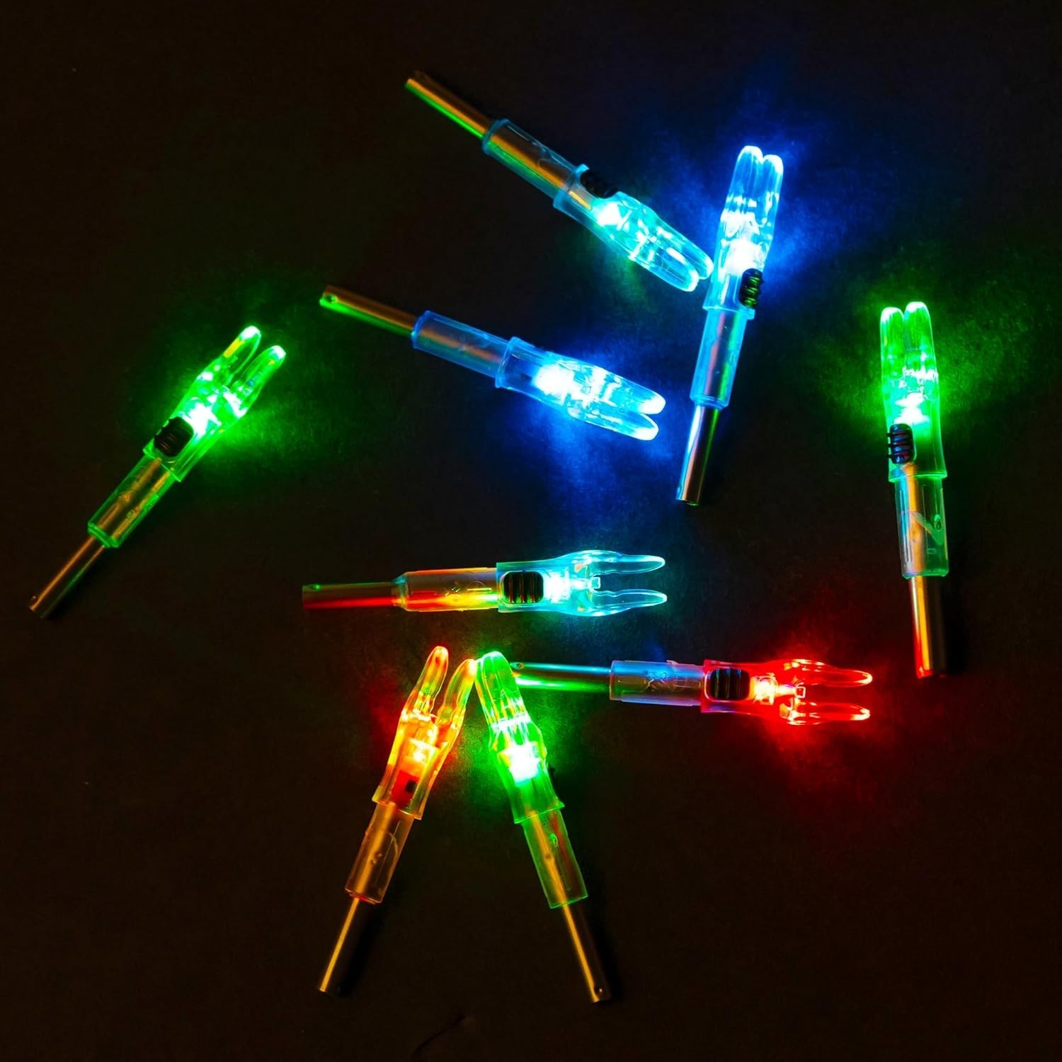 6PCS Versatile LED Arrow Nocks with Easy Switch - Compatible with Multiple Sizes