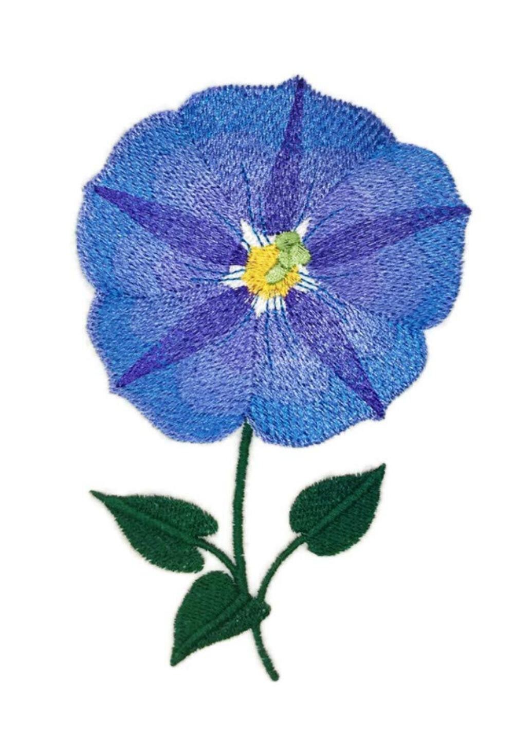 Custom and Unique (Bloom Morning Glory) A Inspirational Blooms Flower Embroidere