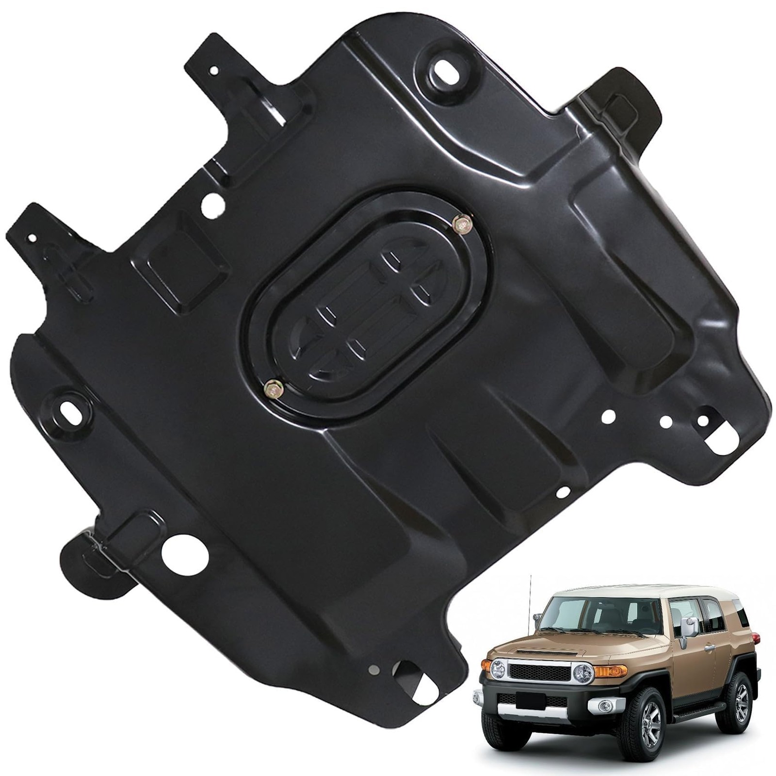 FZJDSD Rear Engine Skid Plate Compatible with Toyota FJ Cruiser 4Runner Compa...