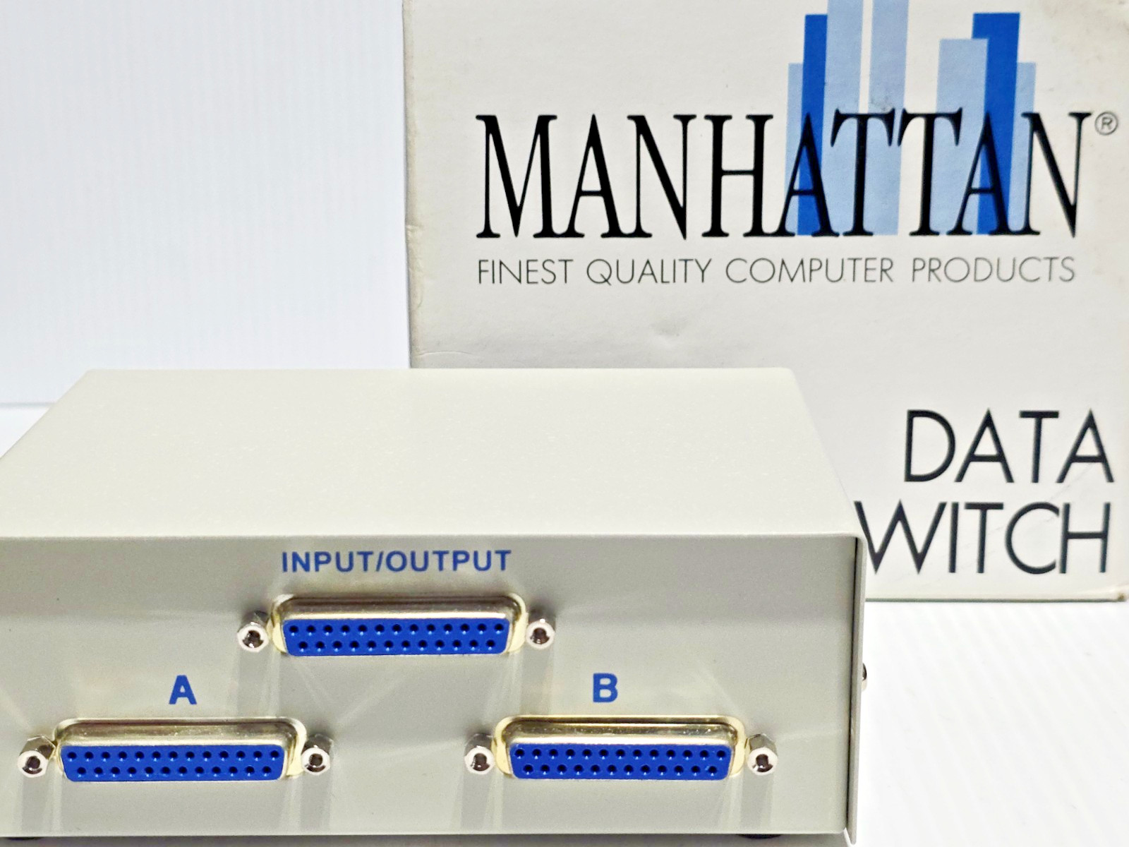 Manual  DB-25 A/B Data Switch Box - Parallel Port Selector -Power-Free, Untested