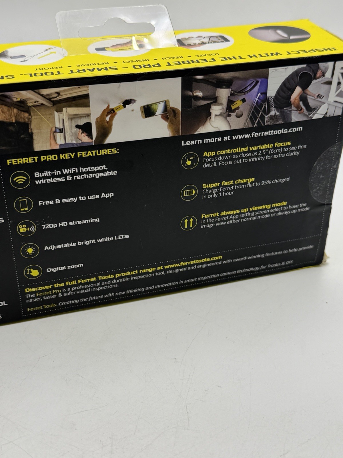Ferret Pro Wireless Inspection Camera & Cable Pulling Tool - Multipurpose