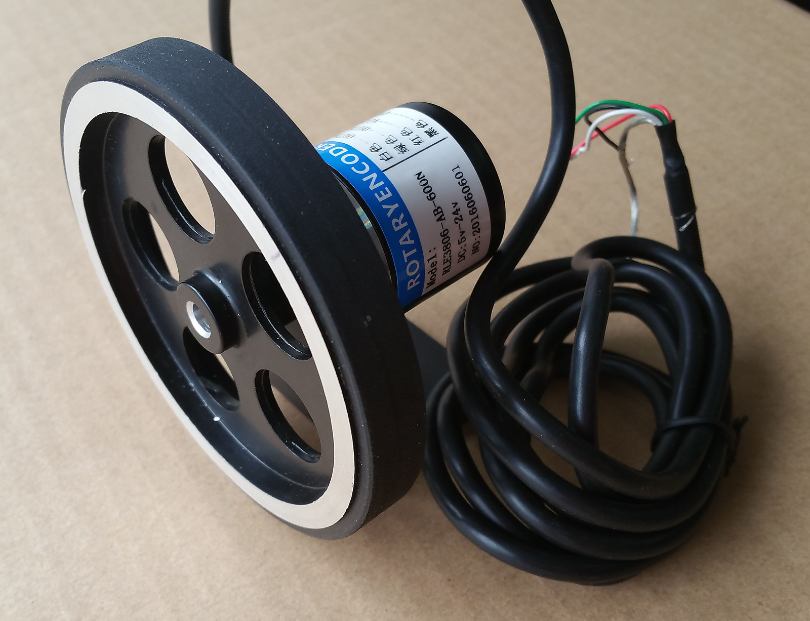 12'' length wheel + encoder + bracket + meter grid length measuring device