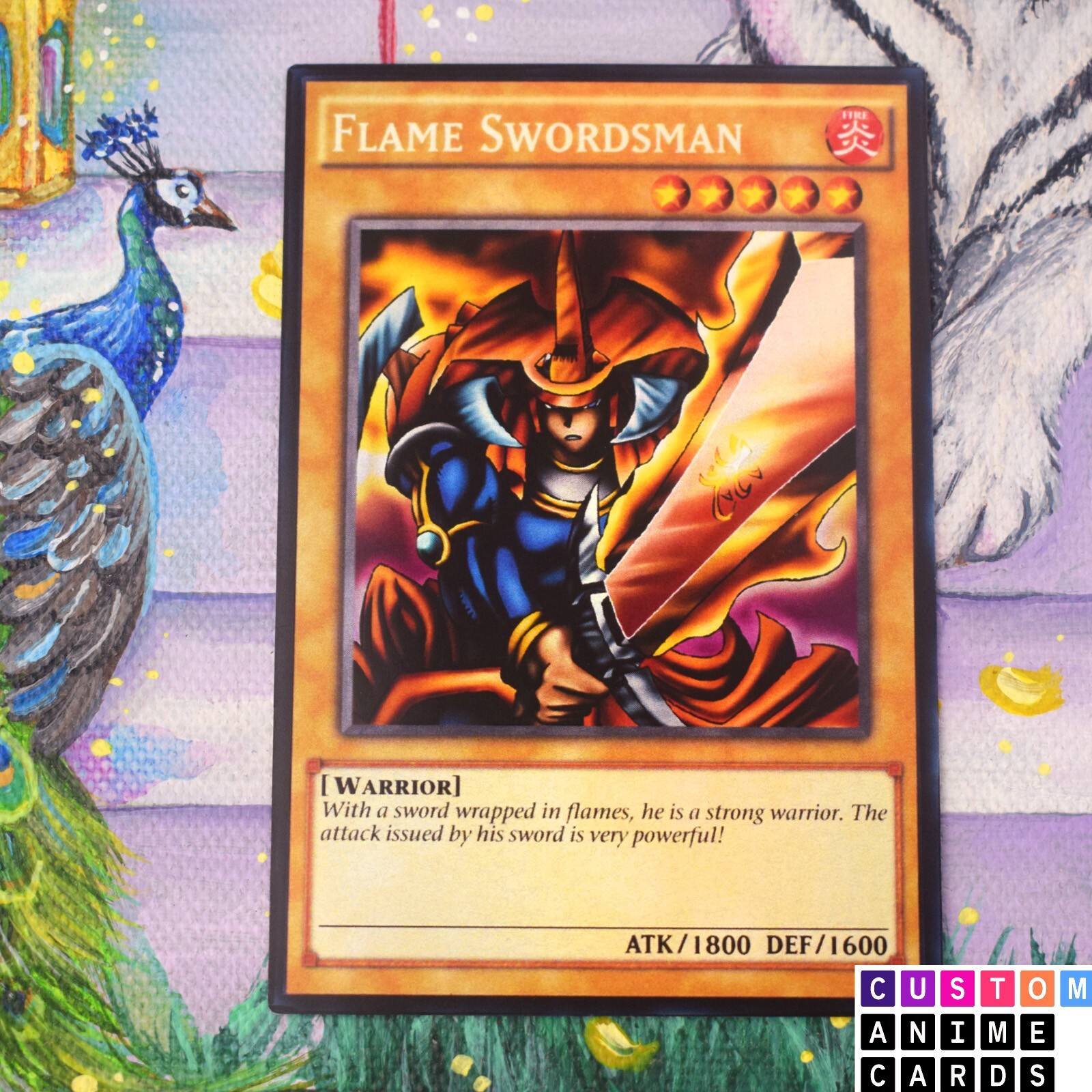 Flame Swordsman ANIME EFFECT HOLO card