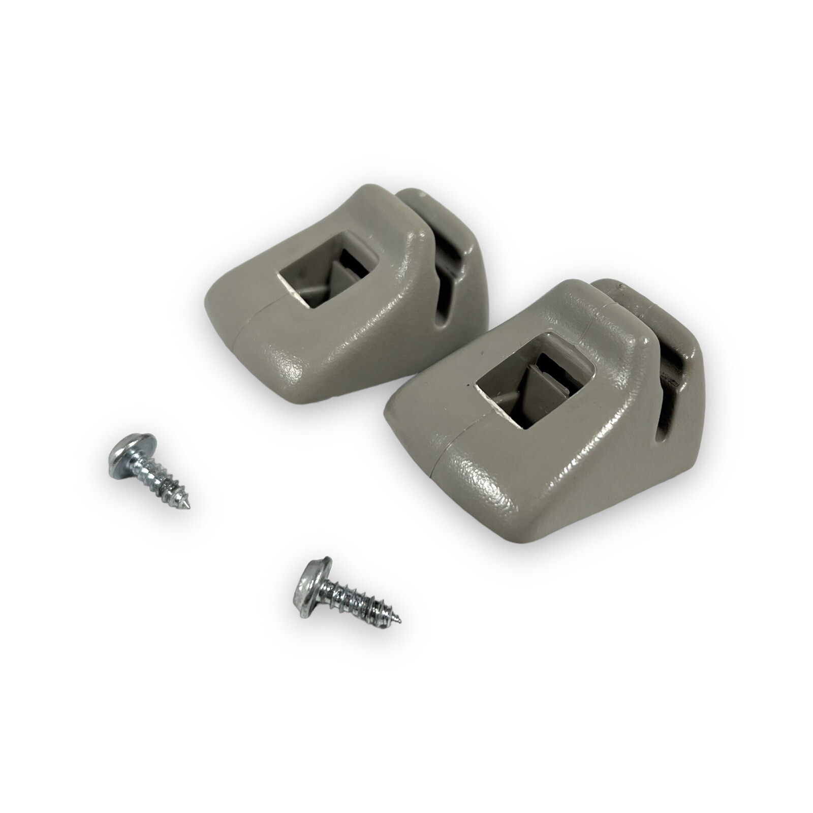 2000-2007 Ford Focus Sun Visor Clip Set Pair W/ Screws Gray