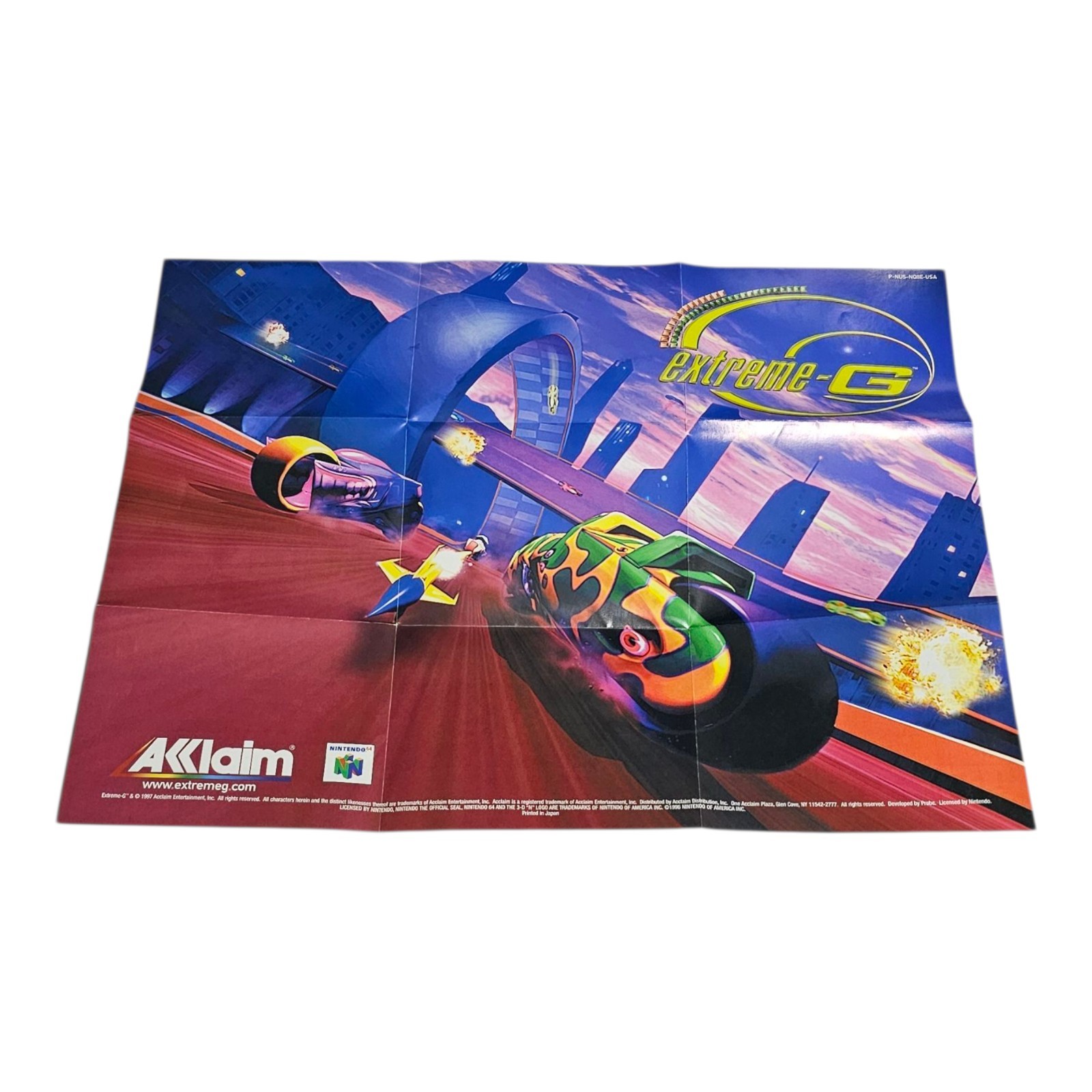 Extreme-G Poster Insert Only Nintendo 64 N64 Acclaim 1997