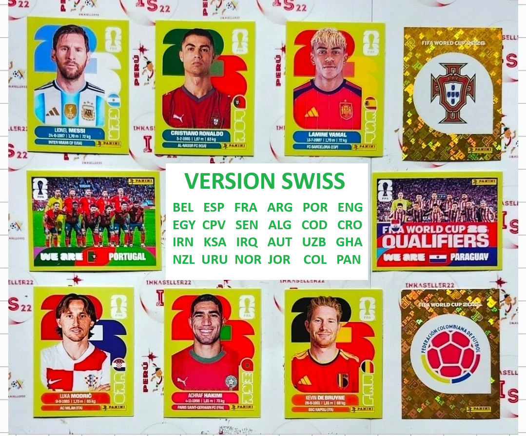 Panini World Cup 2026 Sticker Version Swiss GER - NOR