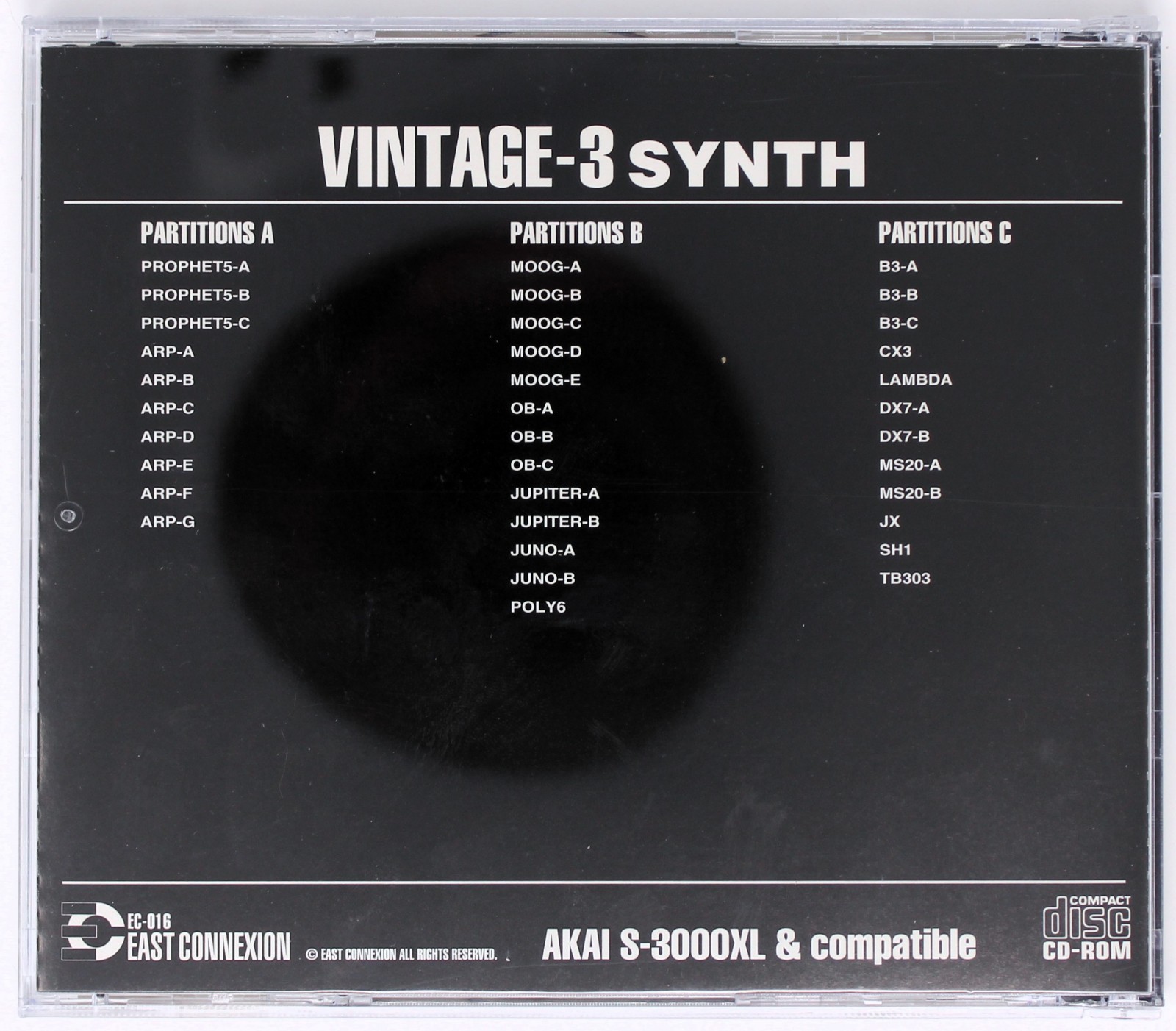 Discovery Firm East Collexion Vintage-3 Synth Akai Format Sample/Sampling CD