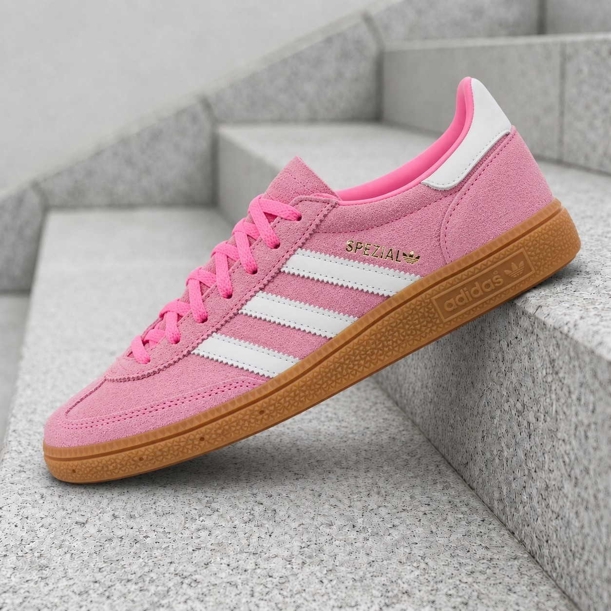 adidas Handball Spezial Lucid Pink White JI2654 Women New