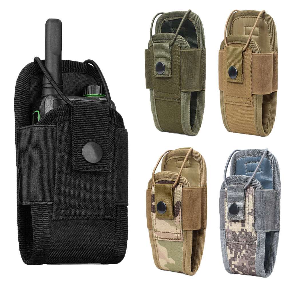 Outdoor Tactical Molle Radio Walkie Talkie Pouch Waist Bag Holder Pocket Holster