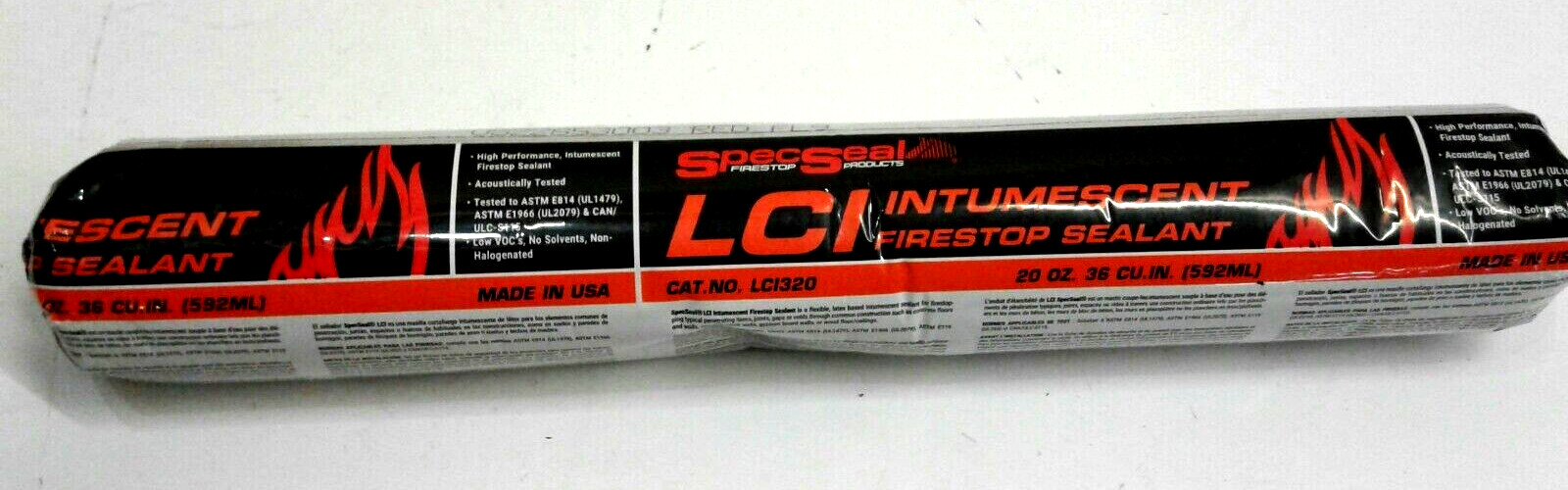 SpecSeal Firestop Products LCI Intumescent FireStop Sealant LCI320  20 Oz. Tube