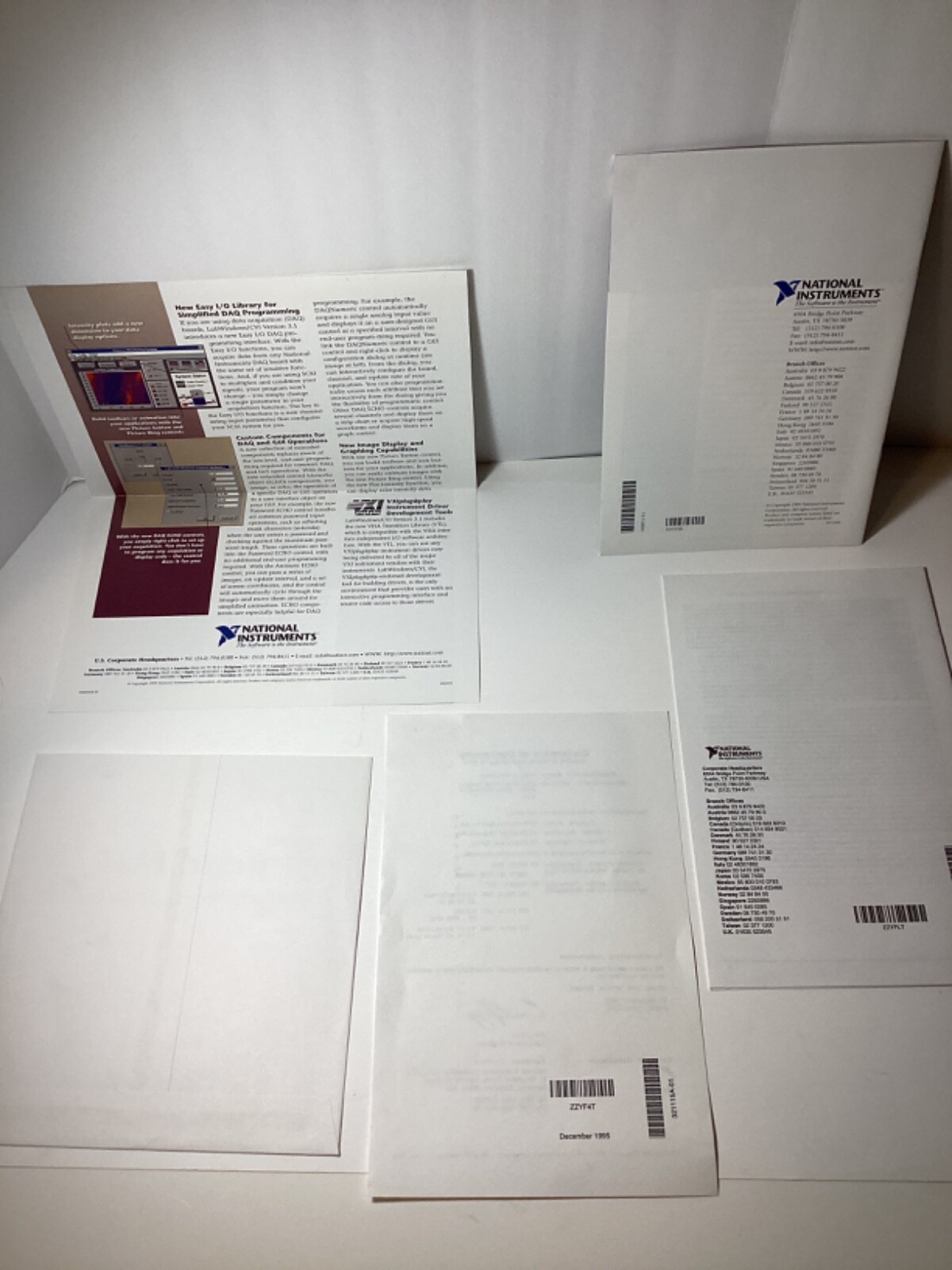 National Instruments Software GPIB/TNT NI-488.2 Software Manuals Disk 1995 Vtg