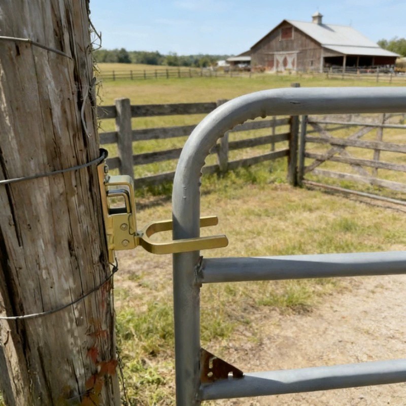 Heavy Duty Instant Locking Gate Latch One-Hand Use for Farm Ranch Backyard