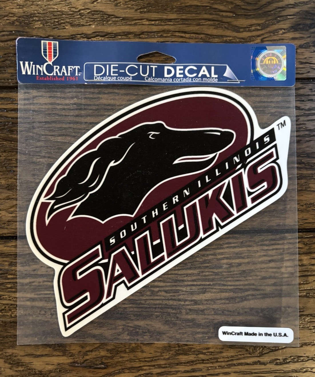Southern Illinois University Salukis SIU 8x8 Die Cut Decal Window Film