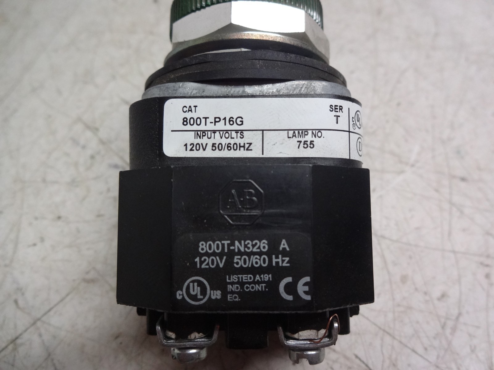 Allen Bradley 800t-p16g Pilot Light