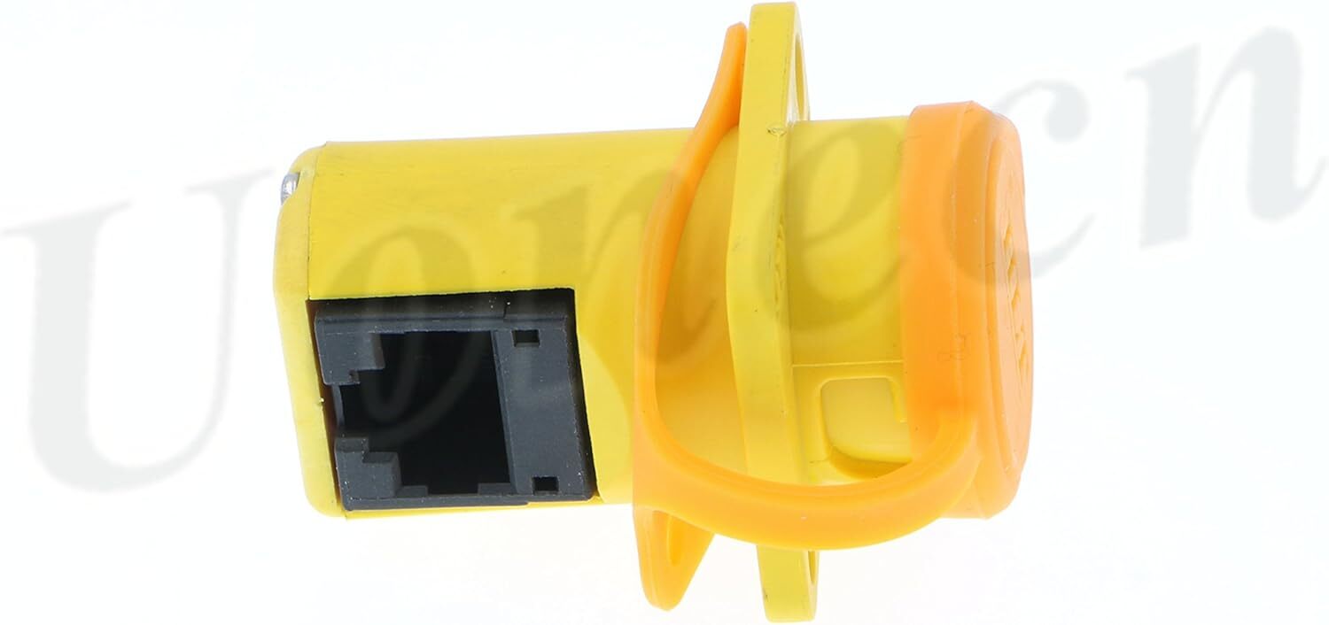 RJ45 IP65 90 Degree Elbow Waterproof Dust Dust Plug Panel Mount Connector