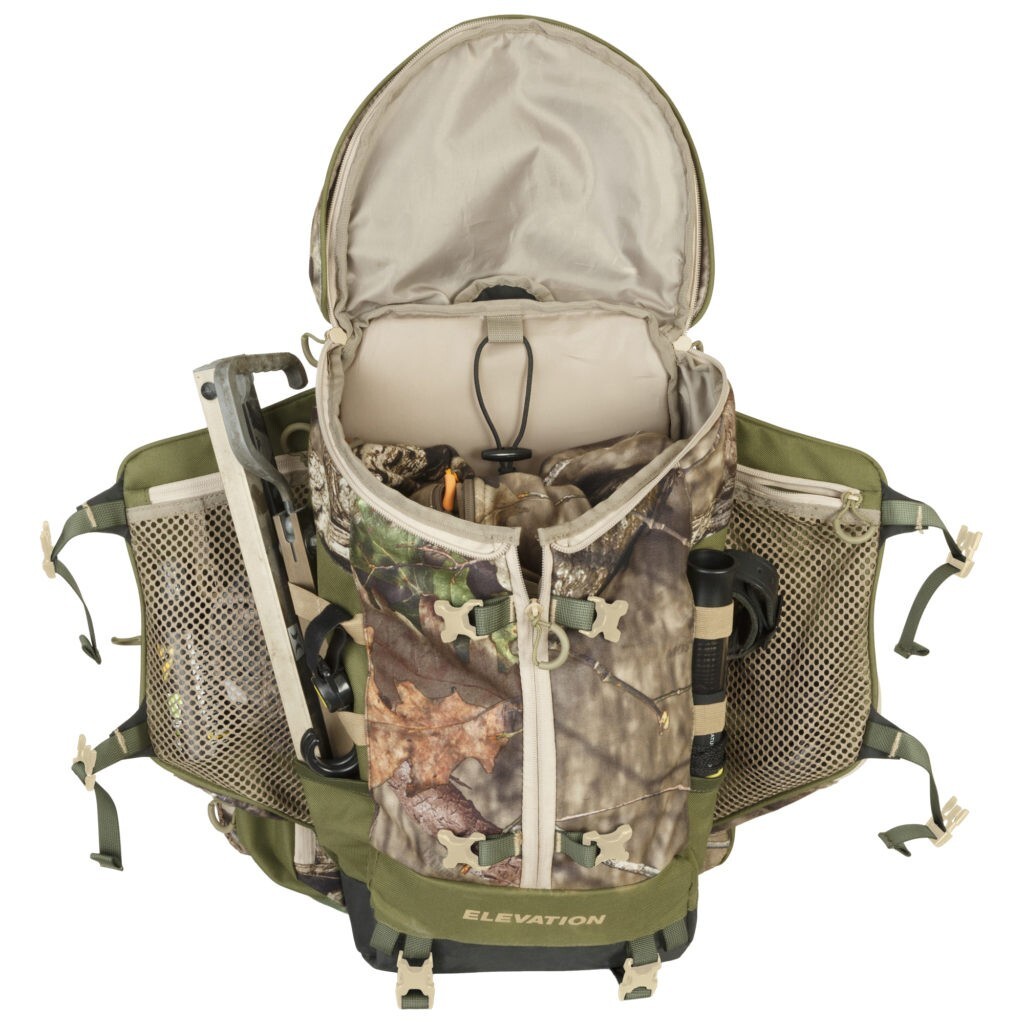 Elevation Canopy Tri-Zip 1200 Backpack (Green/Tan)