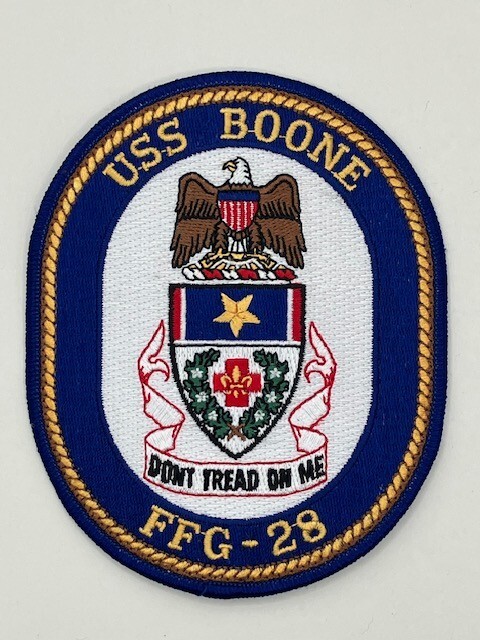 Patch of USS BOONE FFG-28   5"