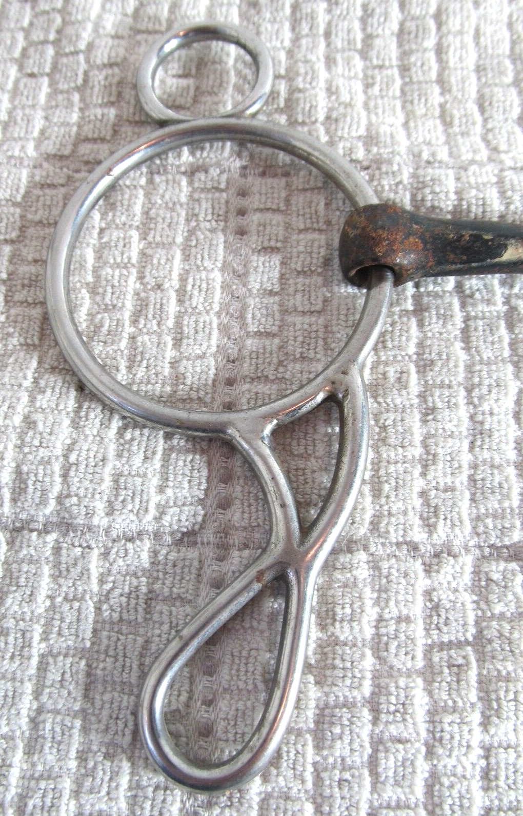 Vintage Sweet Iron Snaffle Gag Bit 4 3/4 in to 5 In Sweet Iron Mouth Horse