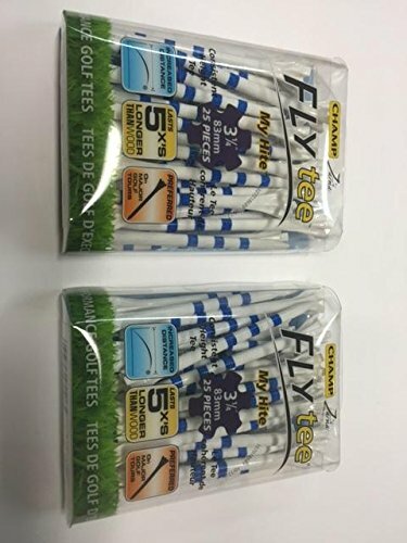 Champ Fly Tees, My Hite 3 1/4" Tees (2-PACK SPECIAL), NEW, (50 tees total)