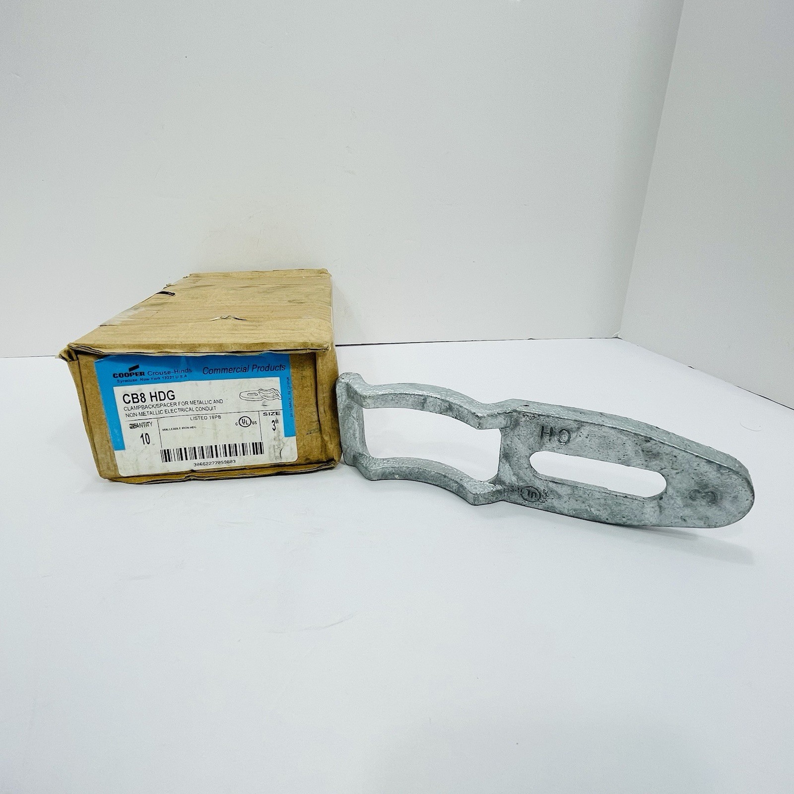 Qty 10 Crouse-Hinds CB8 HDG 3" Clampback Spacer EMT Rigid IMC Galvanized ~NEW~