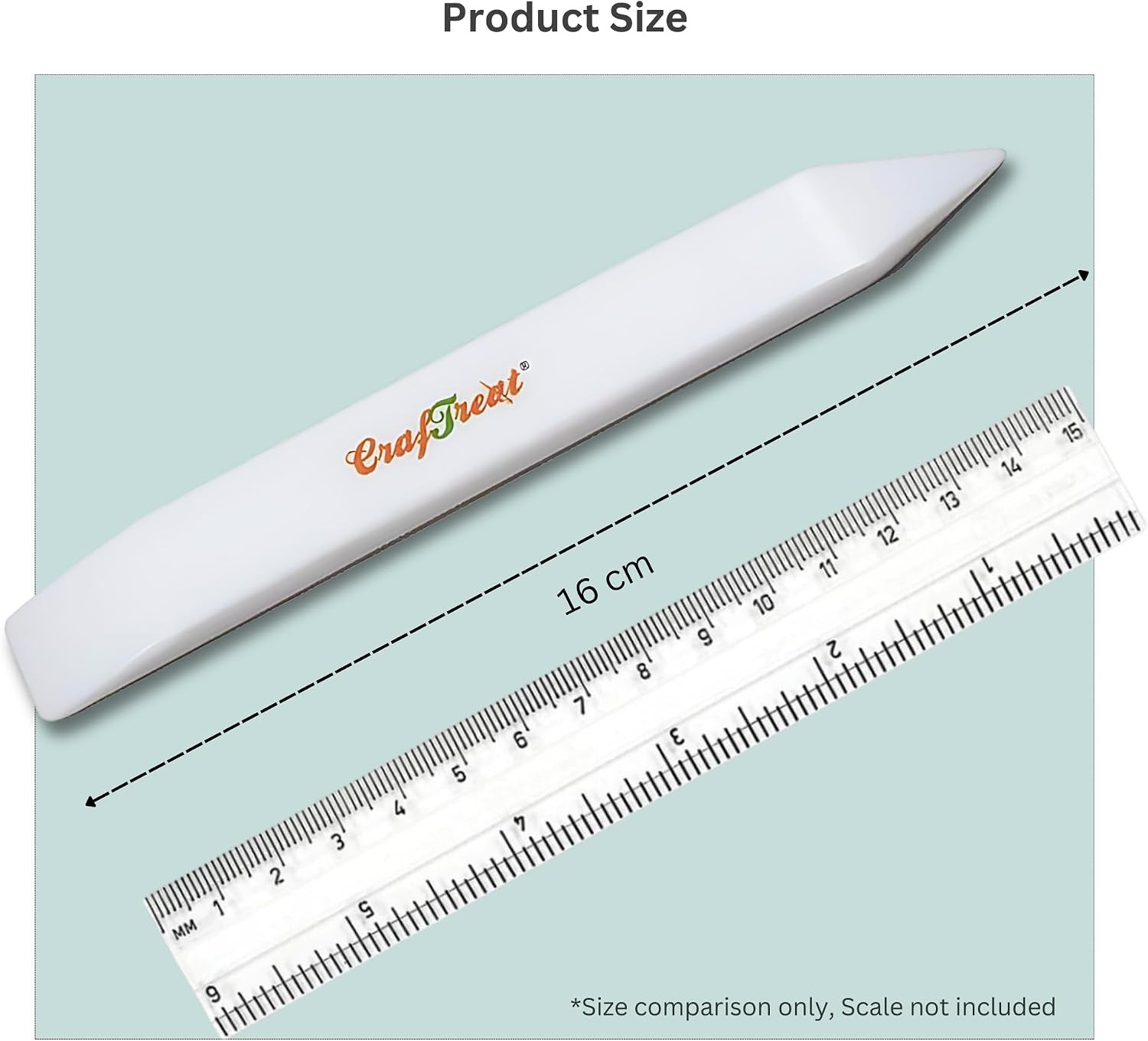 CrafTreat Teflon Bone Folder and Scoring Tool - Large Bone Folder - Paper Scorer