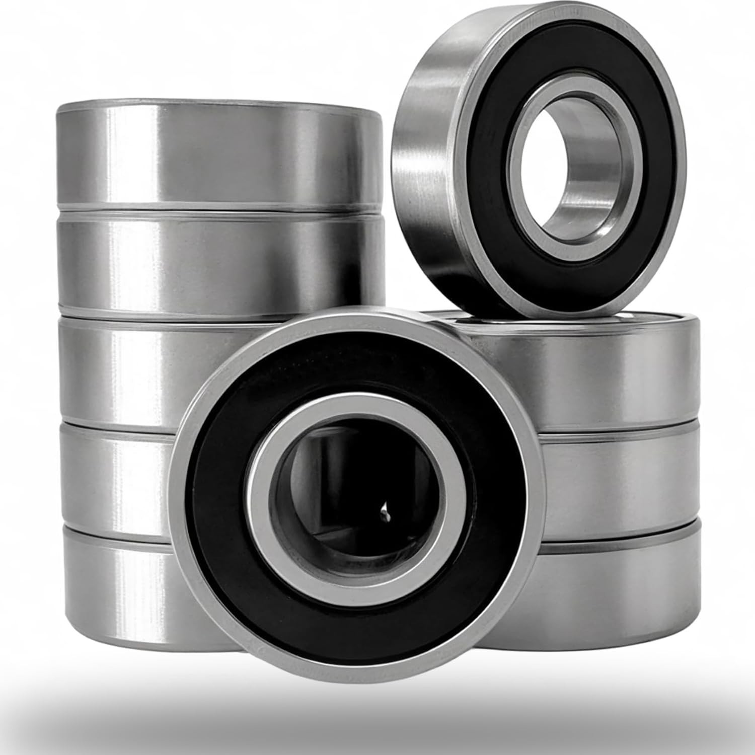 10 Pack 6204-2RS Double Rubber Seal Deep Groove Ball Bearings 20x47x14mm, Pre...