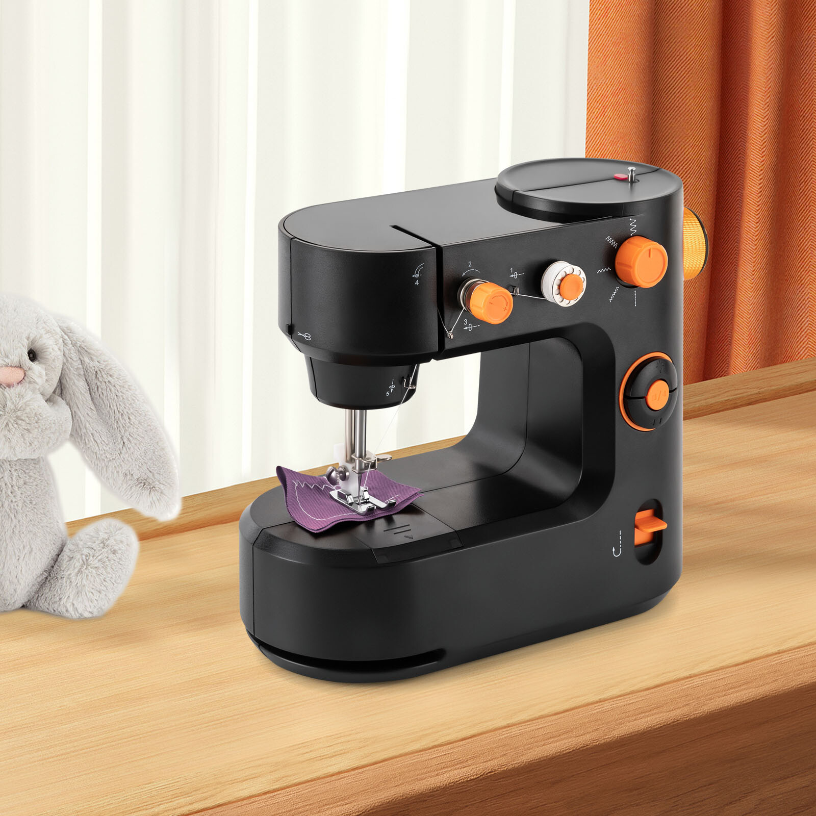 Portable Electric Sewing Machine 5-Stitch Crafting Mending Tailoring For Home