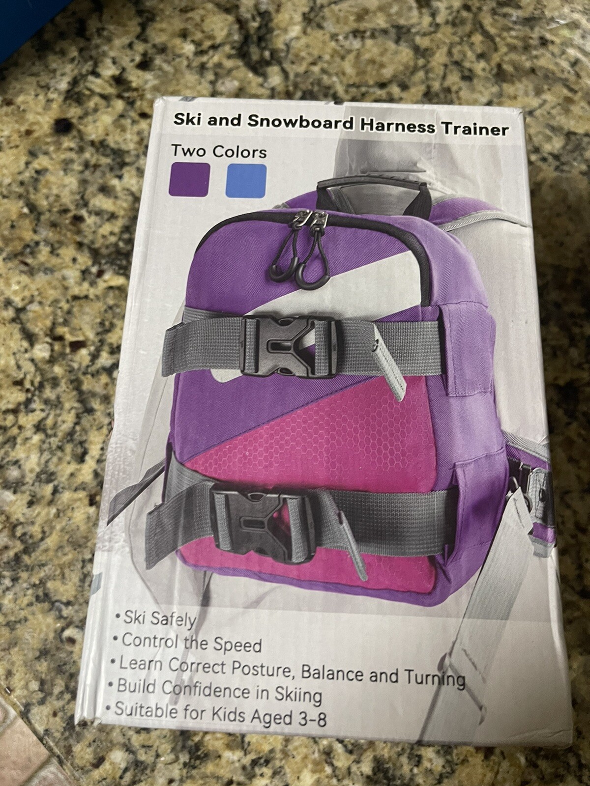 NEW**Ski and Snowboard Harness Trainer Backpack for Kids (BLUE)