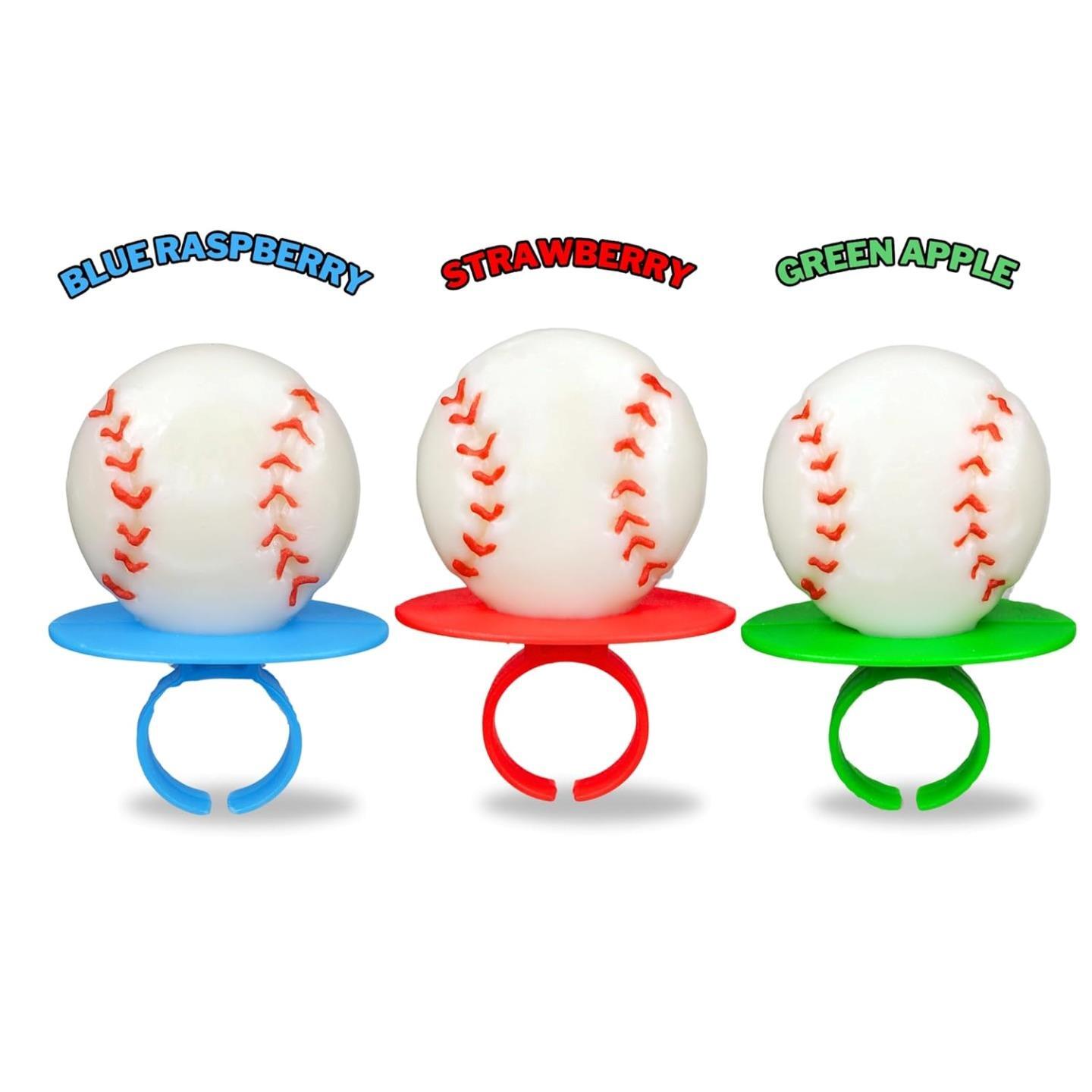 Baseball Lollipop Rings Birthday Party Favors Game Day Sucker Candy Treats 18 Ct
