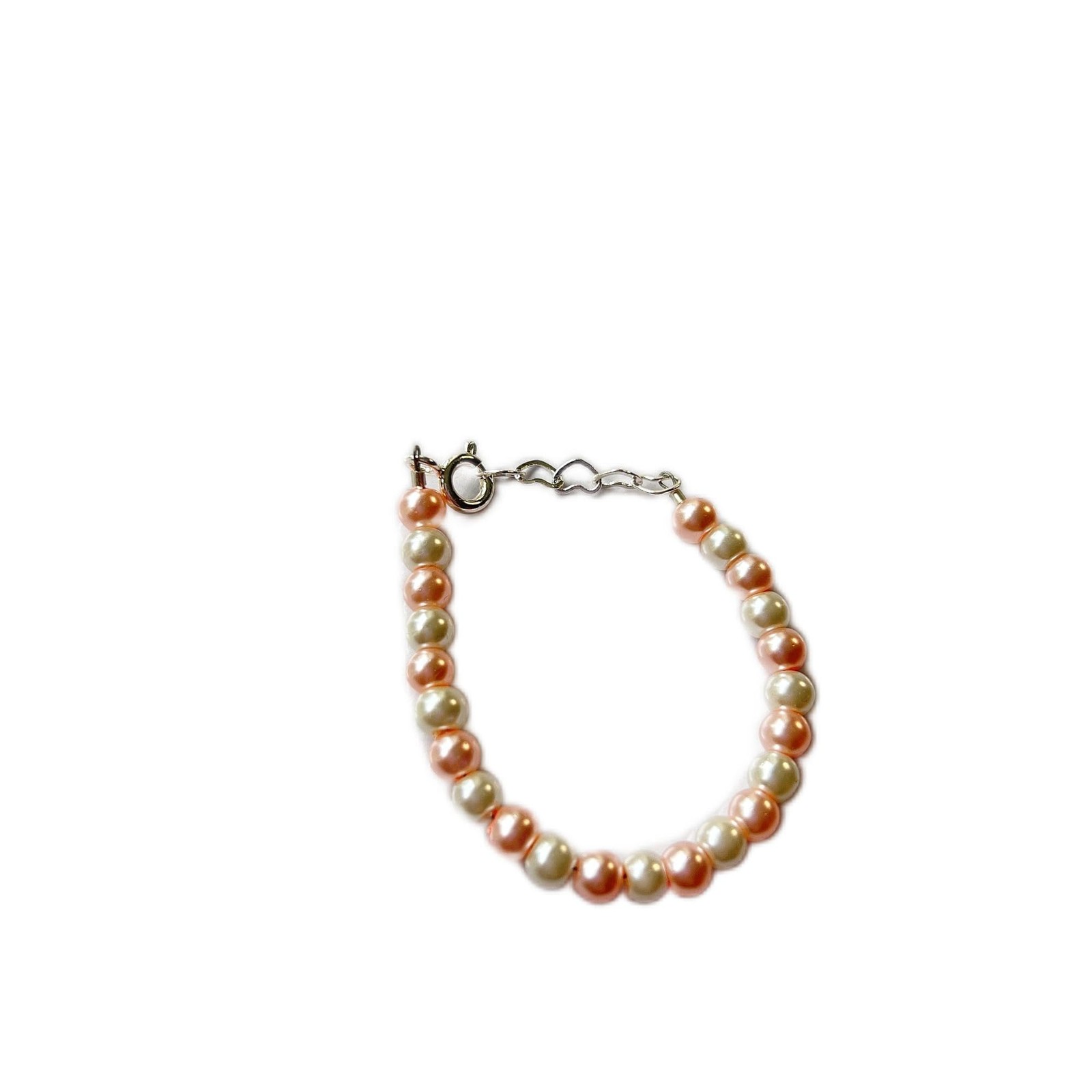 Handcrafted Baby Pearl Beaded Bracelet Pink Pearlescent