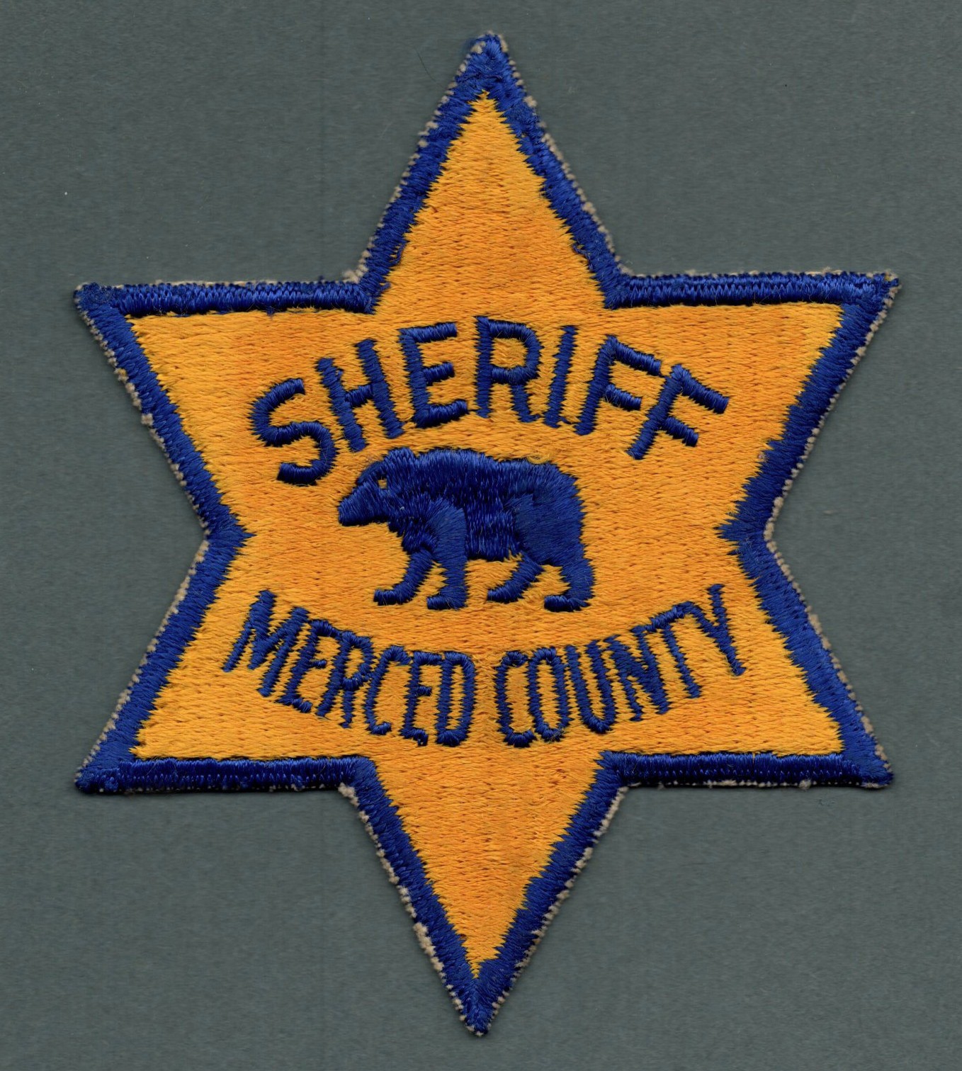 Merced County California Sheriff Police Patch - Vintage Blue