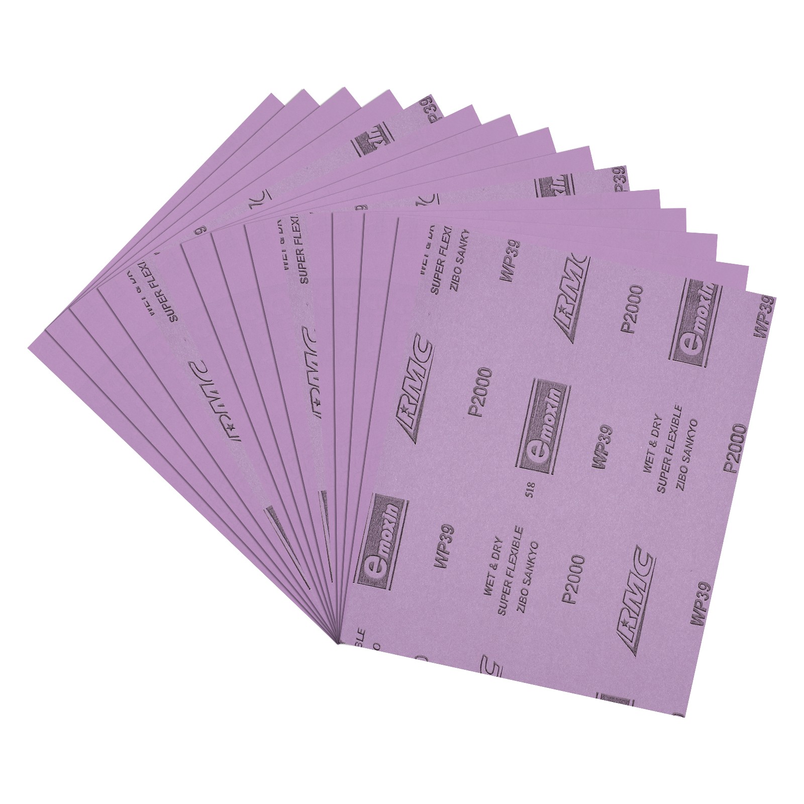 15pcs Sand Papers - [9 x 11 Inch x 2000 Grits] Alumina Sandpaper Sheets Purple