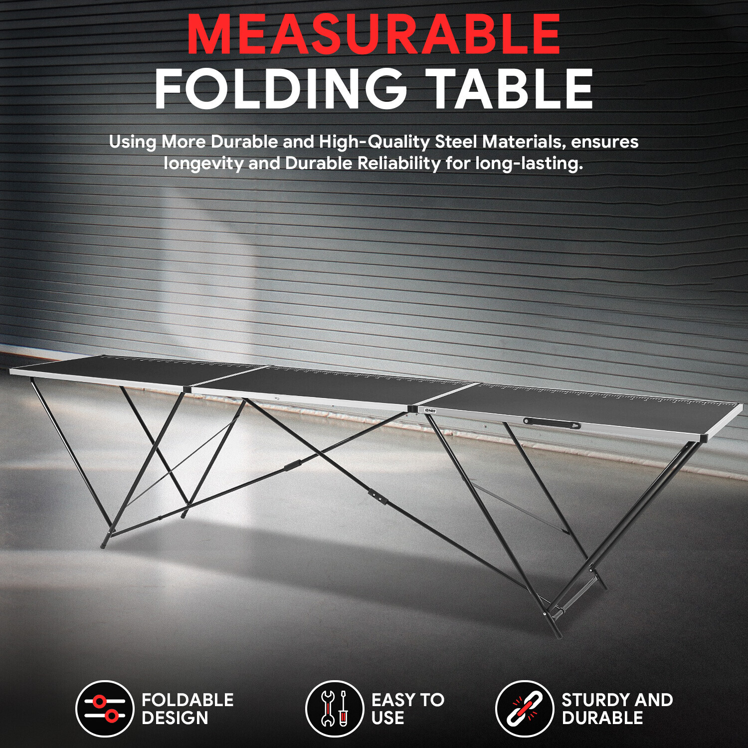 66LB Compact Foldable Measurable Steel Work Bench Table Desktop Craftsmen DIY
