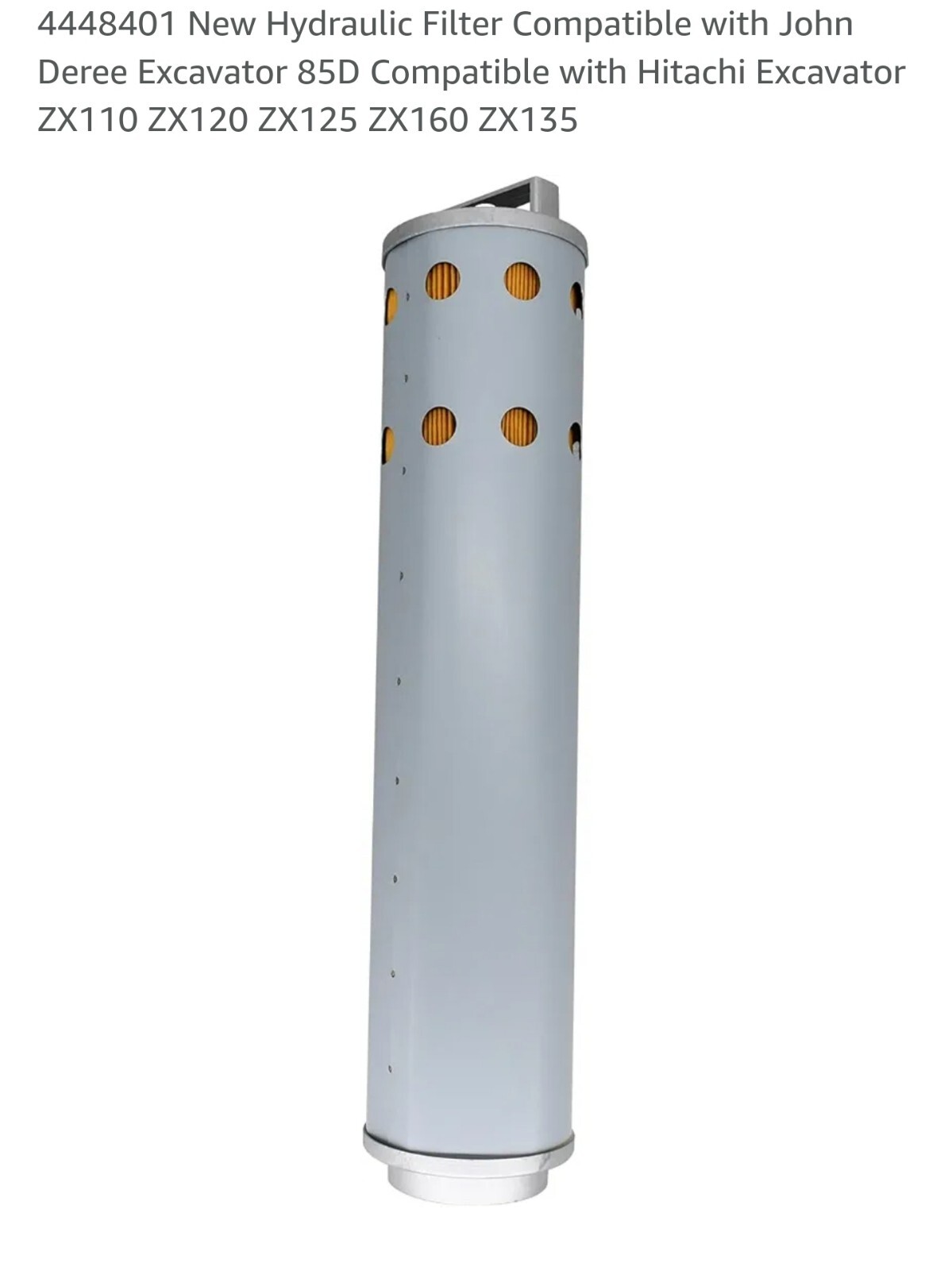 Hitachi 4448401 Hydraulic Filter.  Deere 85D  Zx110 Zx120 Zx125 Zx160 Zx135