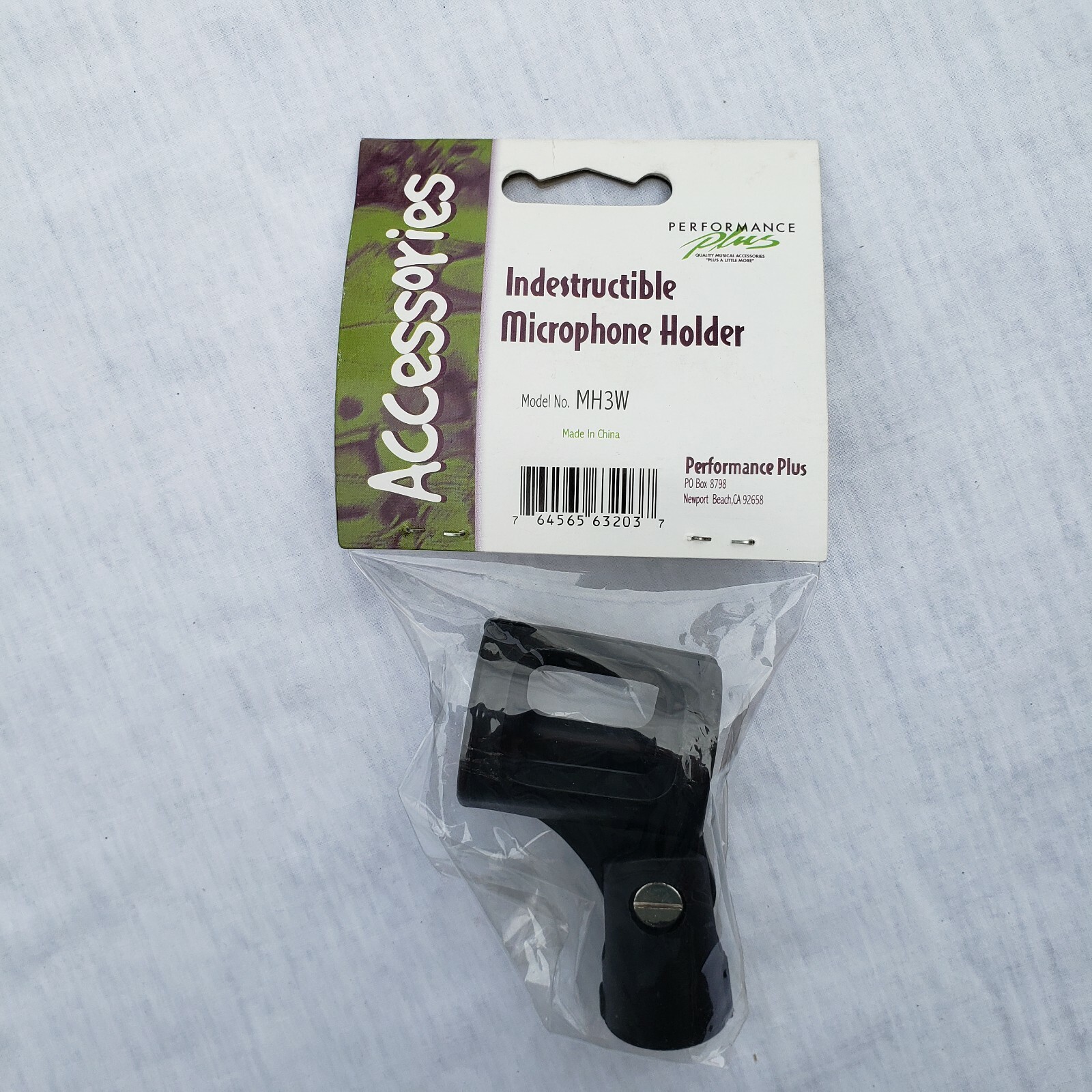 Performance Plus Large Barrel Microphone Clip, Rubberized MH3W