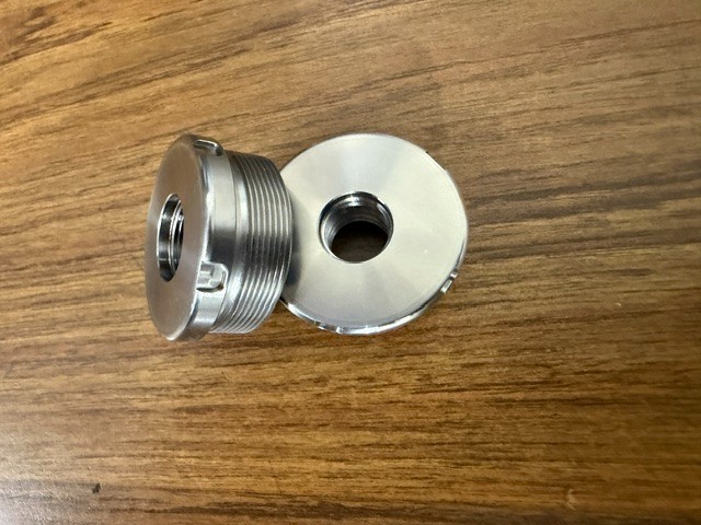 1.375x24 1-3/8x24 HUB, Bravo Direct Thread Mount 5/8-24, 316 SS RAW