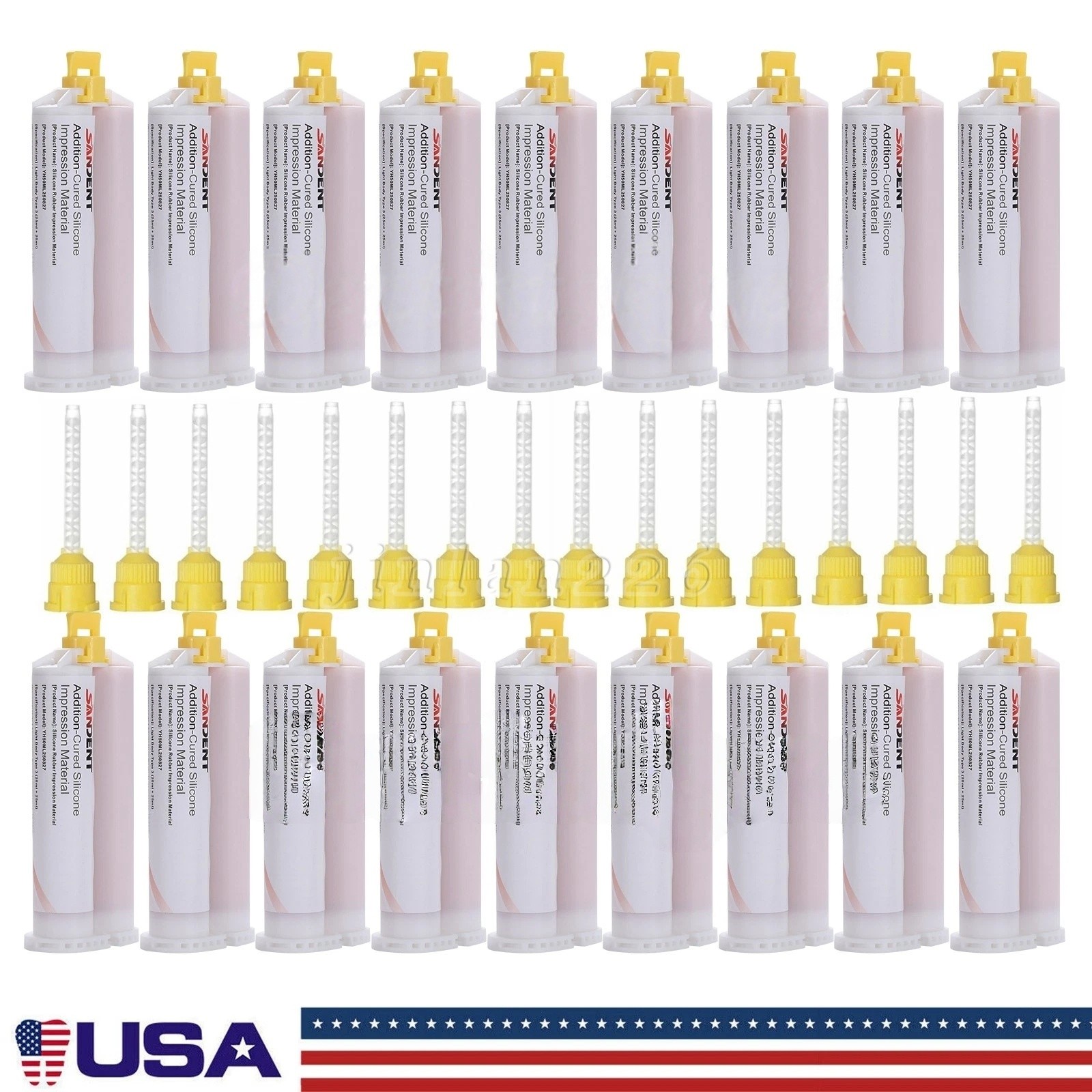 SANDENT Dental Elastomeric Impression Material Fast Body Fast Set Type 5 Tips