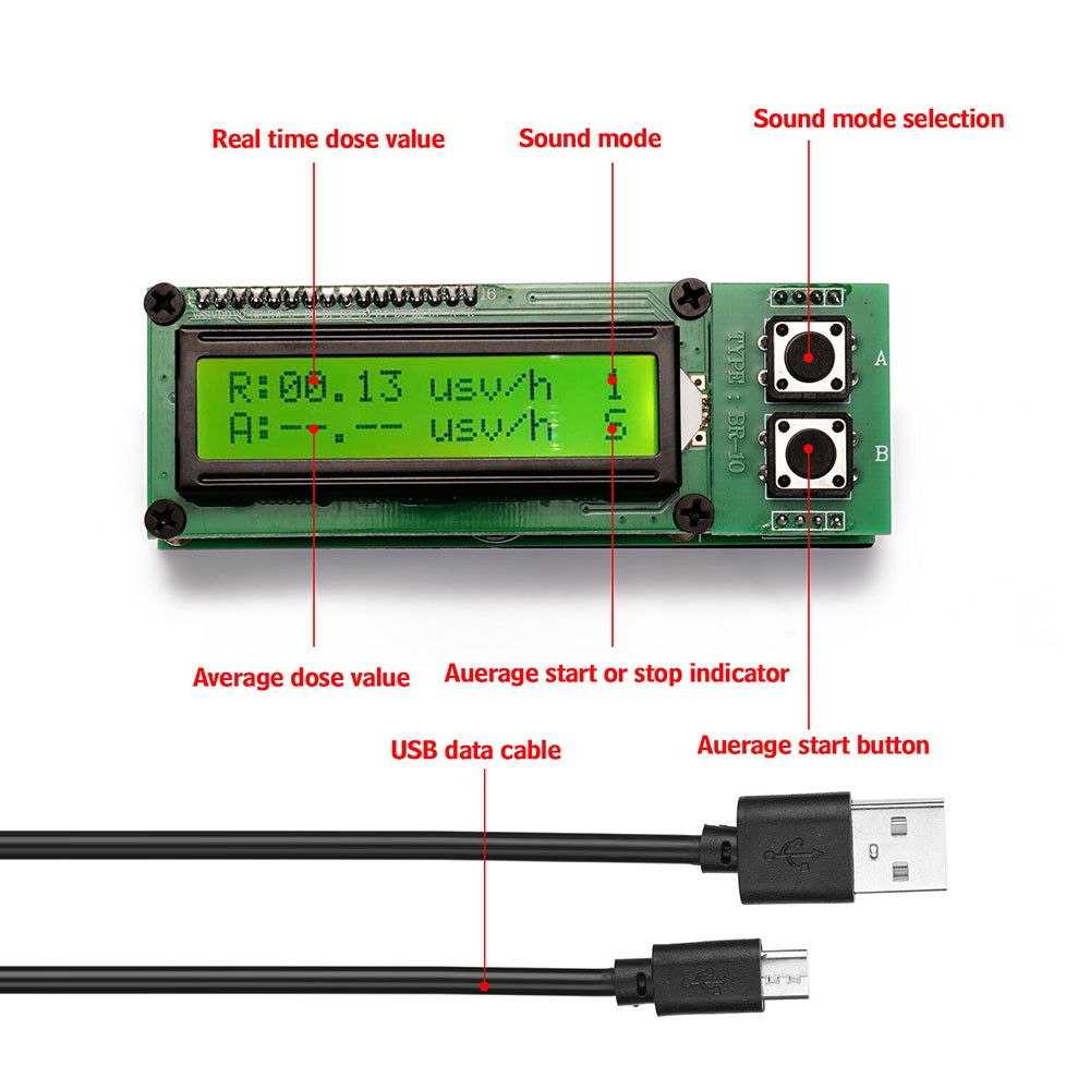 Mini USB Geiger Counter - Nuclear Radiation Detector , Creative Little Tool ?