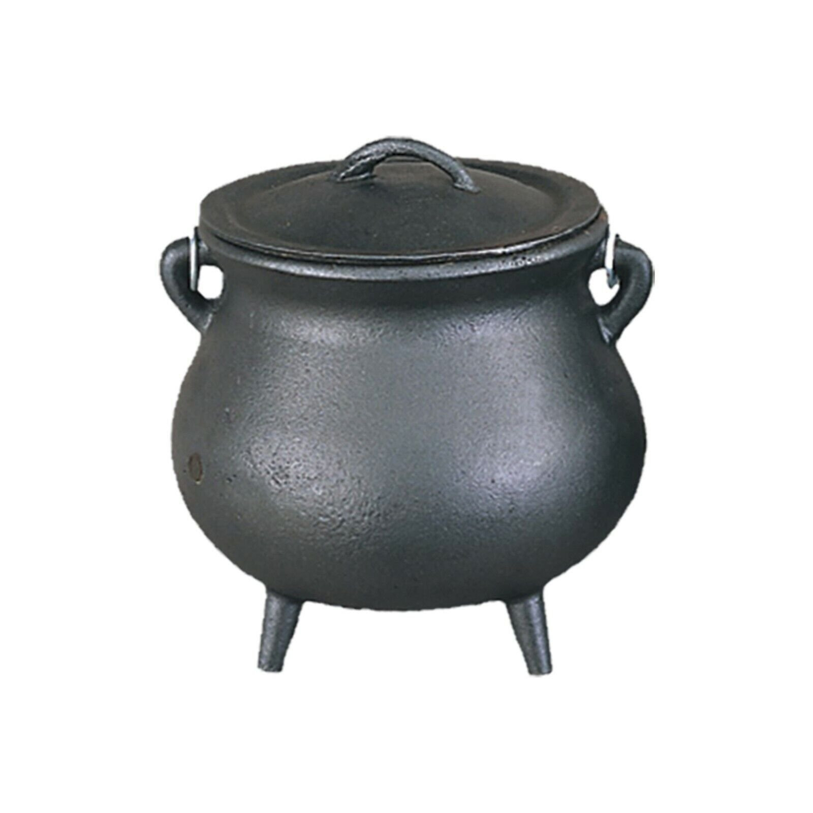 Cast Iron Cauldron 7" with Lid & Handle for Smudging Spells Rituals
