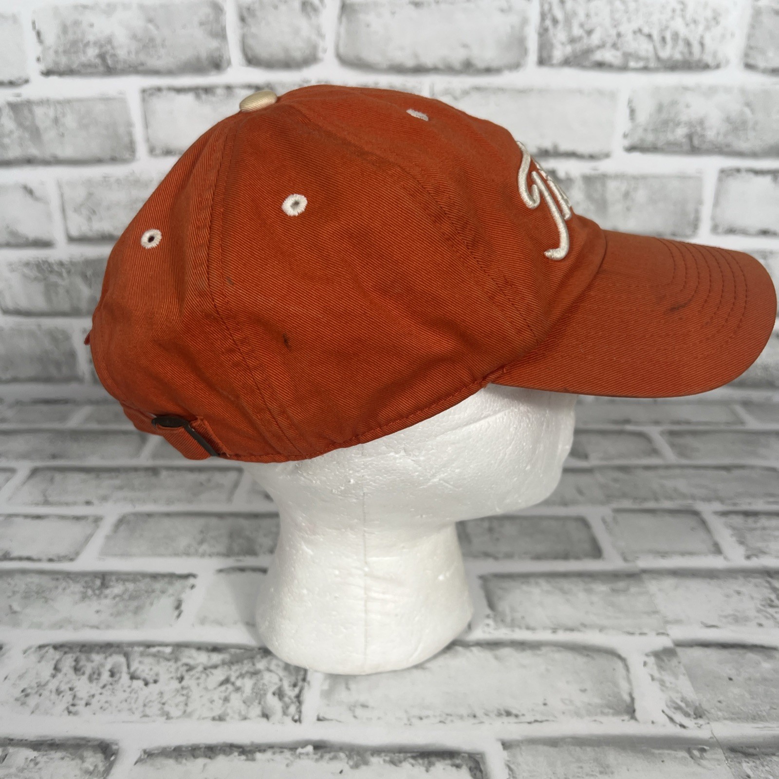 Titleist Since 1992 Script Embroidered on Orange Hat Adjustable Strap Buckle