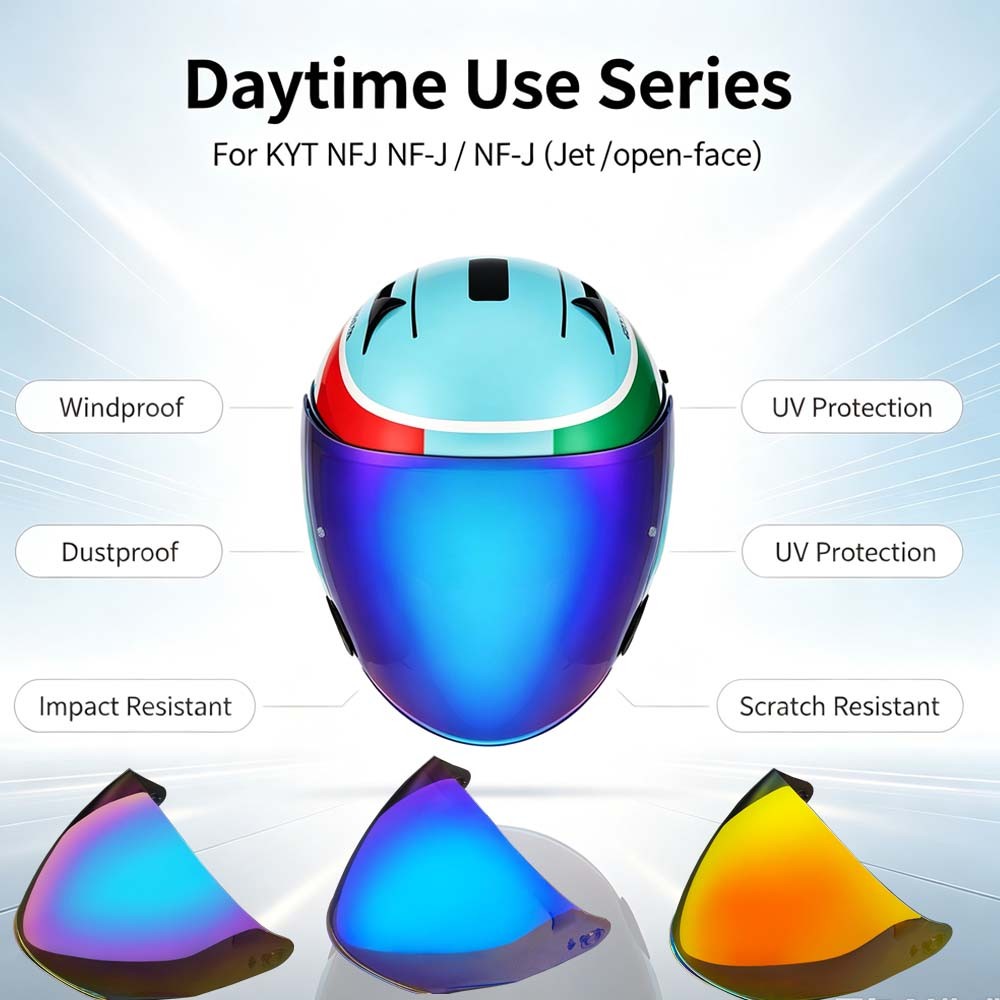 For KYT NFJ NF-J / NFJ  Visor Anti-Scratch Day Aurora Helmet Visor UV Shield