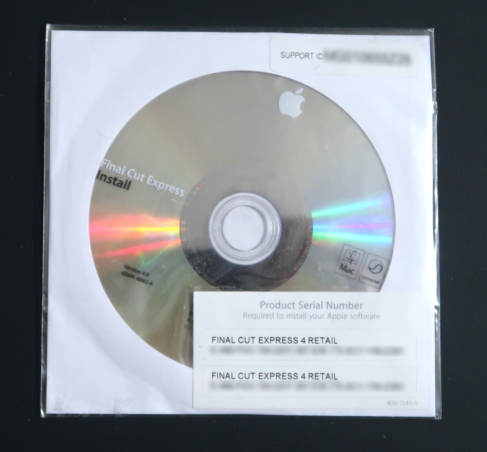 Final Cut Express 4.0 Retail Software Install Disc for Mac SEALED/UNUSED