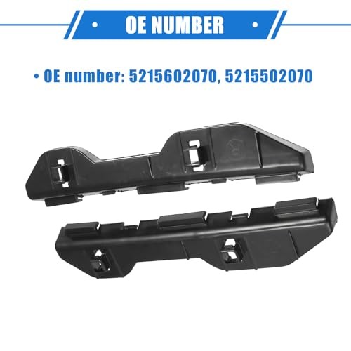 Rear Bumper Fender Bracket Pair 2003-2007 Support Durable Black Plastic Left &