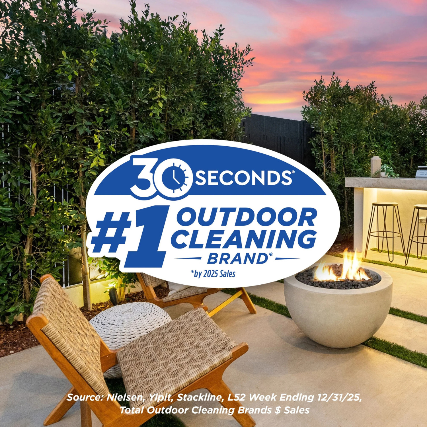 2pk 30 SECONDS 1-gal Mold and Mildew Stain Remover Concentrated Outdoor Cleaner