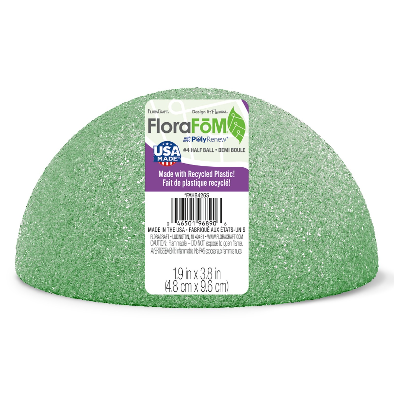 FloraCraft FloraFoM Half Ball-1.9"X3.8"