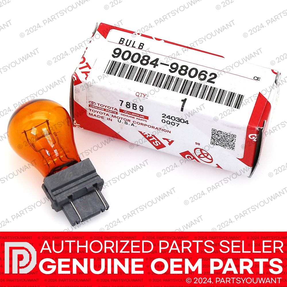 GENUINE Toyota OEM Front Running Turn Signal Amber Lamp Light Bulb 90084-98062