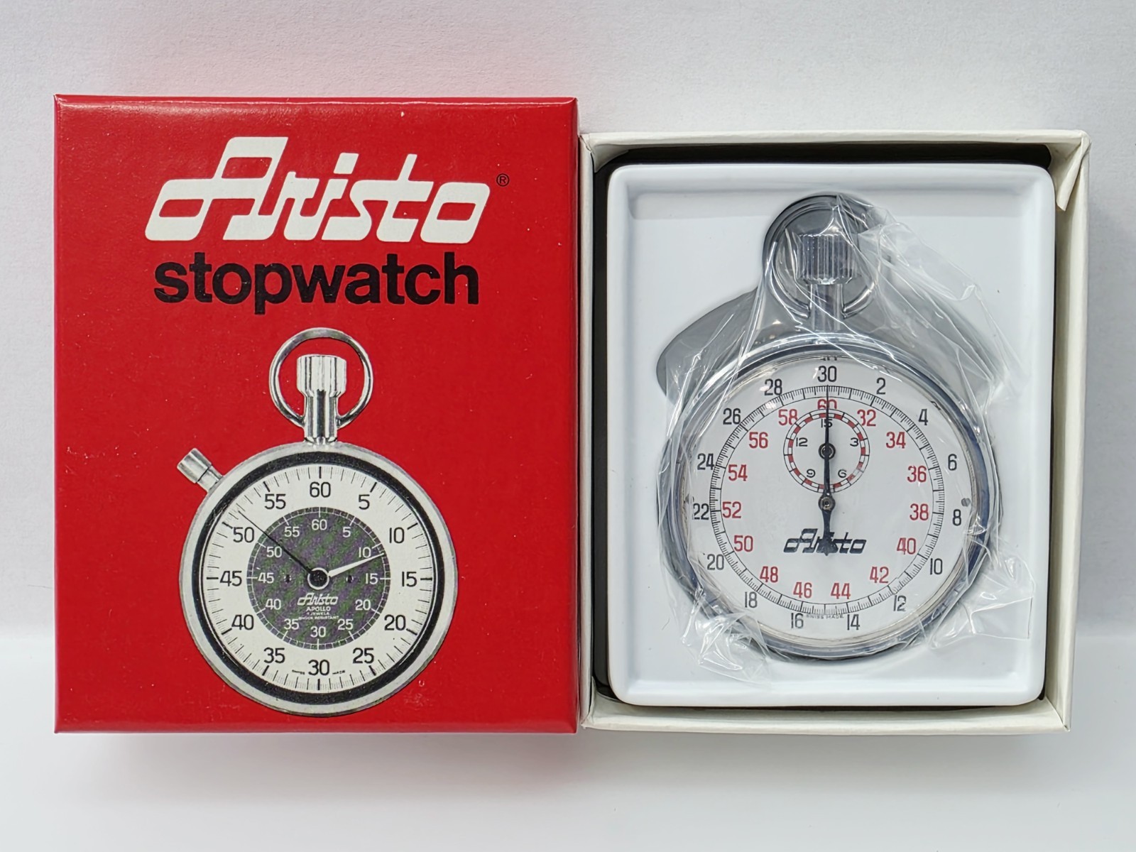 VINTAGE ARISTO STOPWATCH #5 UNUSED IN BOX NEW OLD STOCK NICE!!